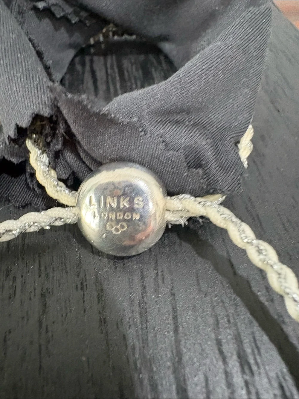 Links of London Woven Cord and Sterling Silver Friendship Bracelet